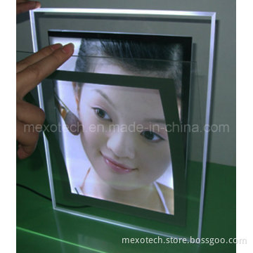Desktop Crystal Advertising LED Light Box with Magnet (CST03-B-A4P)